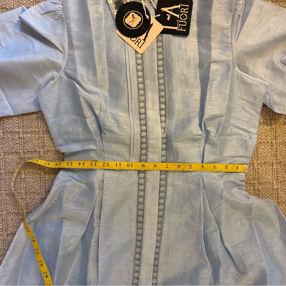 Elegant Light Blue Maxi Dress - Picture 6 of 7